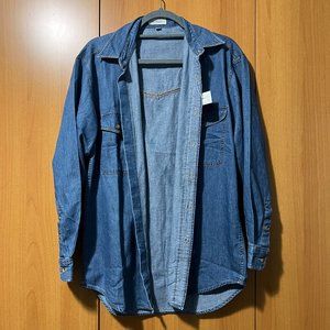 Oversized Chambray Button Down Shirt